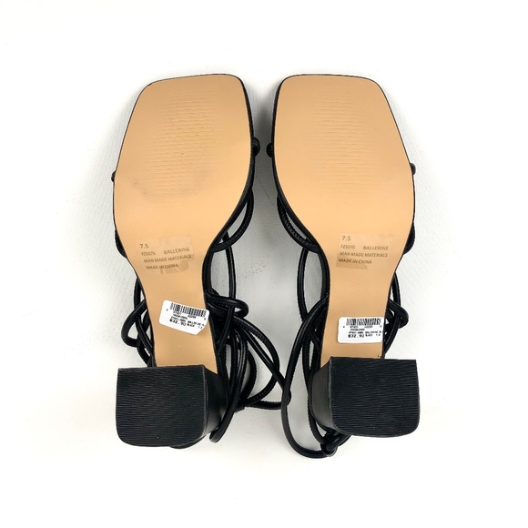 NIB Lemonade ‘Ballerine’ Knotted Strappy Square Toe Block Heel - Picture 12 of 16